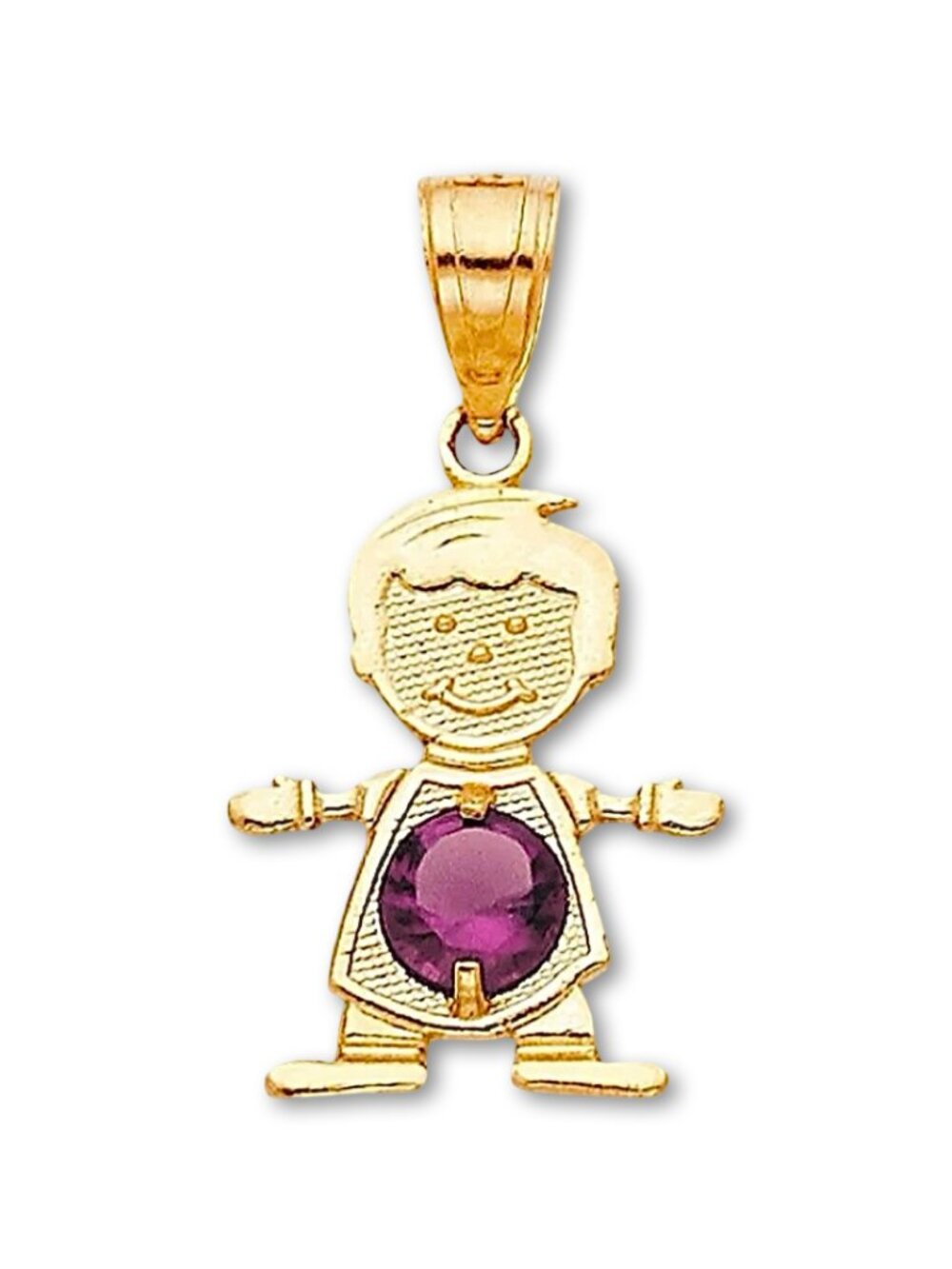 14k Solid Gold June Birthstone Boy Charm By Tehrani Jewelry